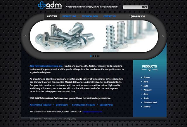 Fastener Industry Website Design