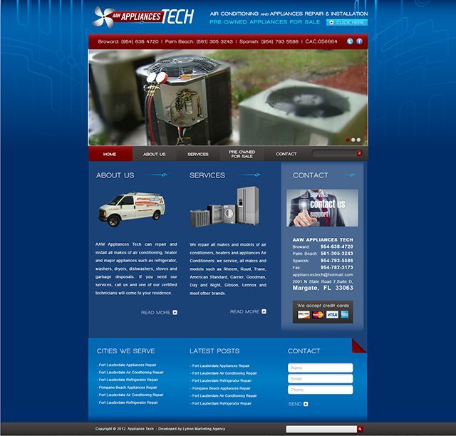 Appliances Tech Website Design