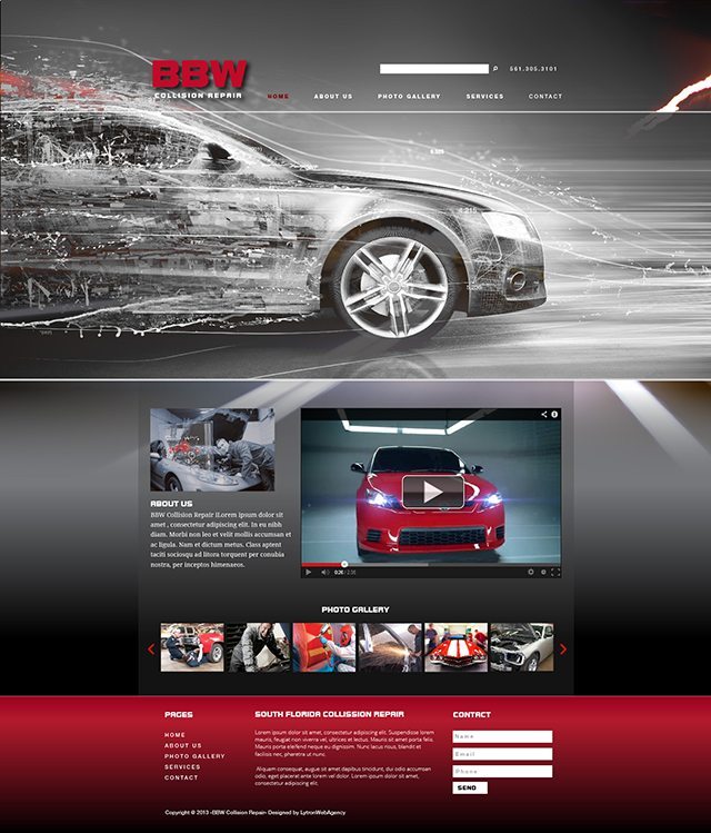 Car Repair Website Design