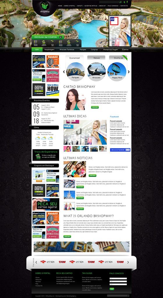 Informative Shopping Website Design