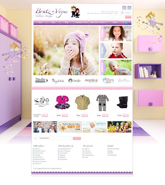 Children’s Fashion Website Design