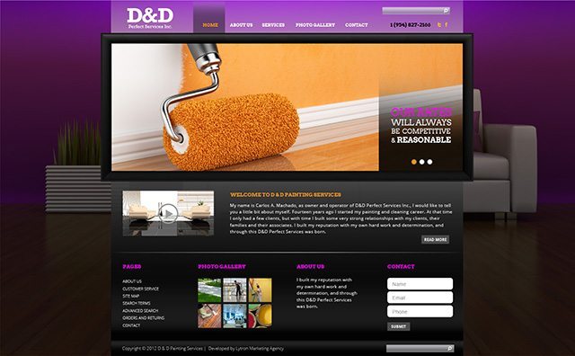 Paint Service Website Design