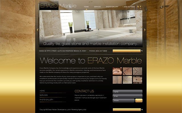 Marble, Tile, Glass, Stone Installation website design