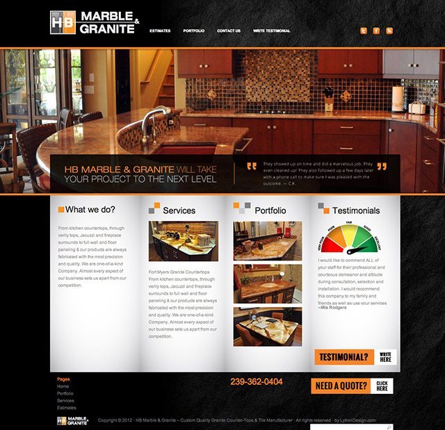 Marble and Granite Company Website