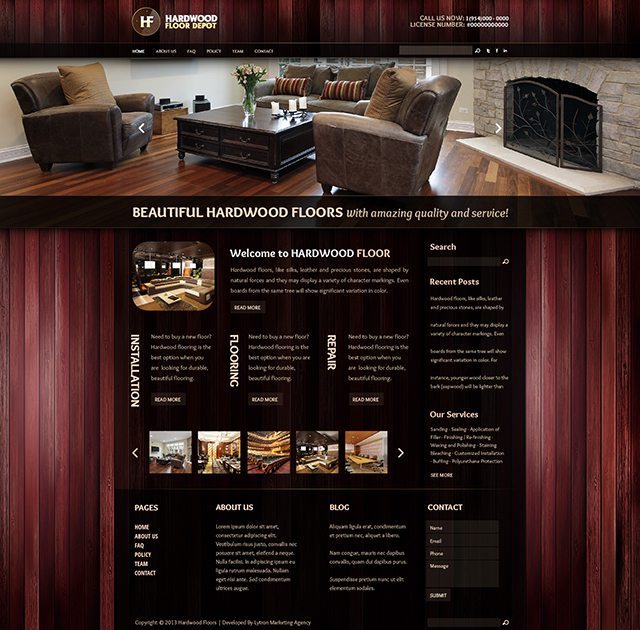 Hardwood Flooring Website Design