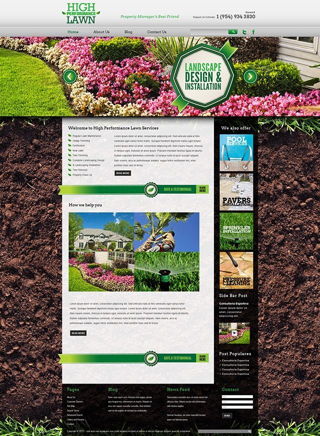 Lawn Service Website Design