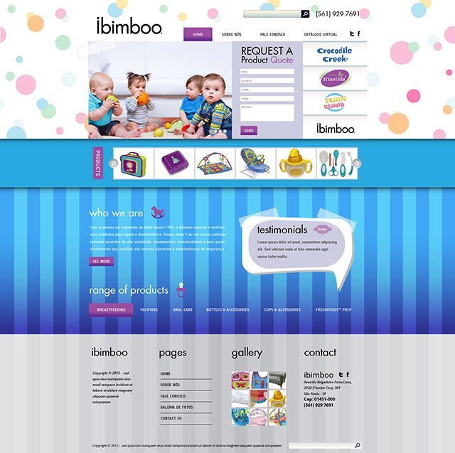 Baby Shopping Cart Web Design