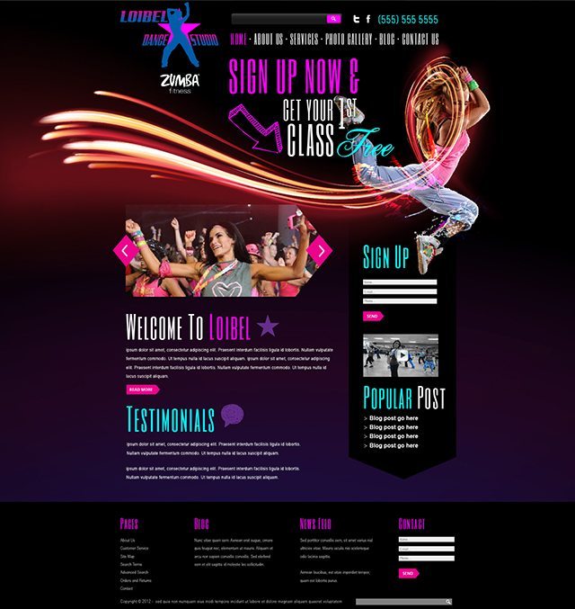 Dance Studio Website Design