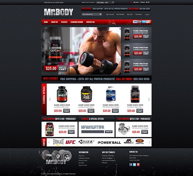 Fitness Supplement Website Design