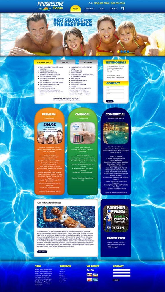 Pool Service Website Design