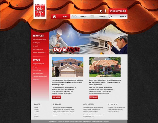 Roofing Company Website Design