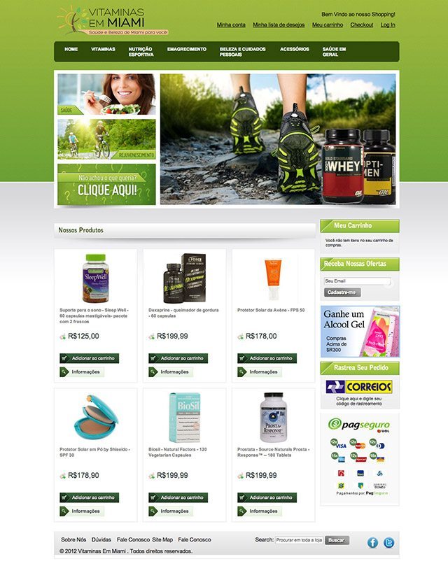 Vitamin Shopping Cart Web Design