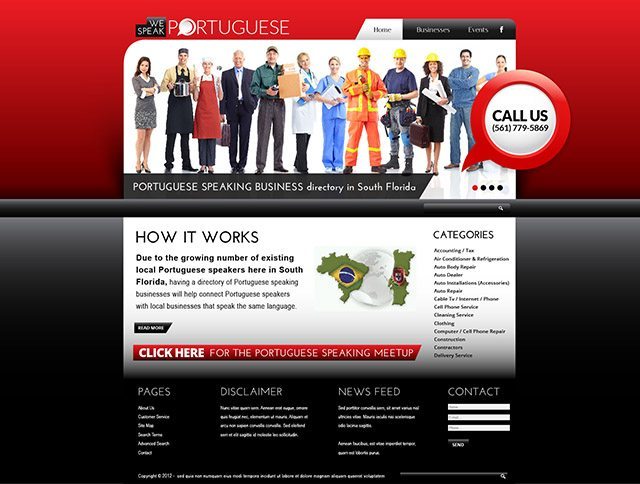 Portuguese Business Website Design