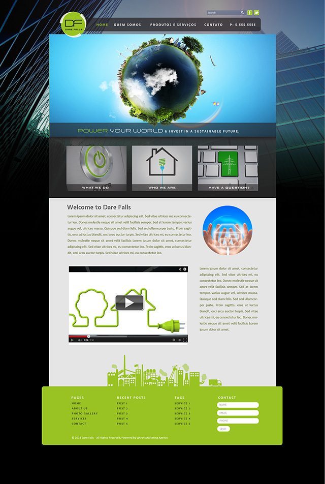 Energy and Power Company Website Design