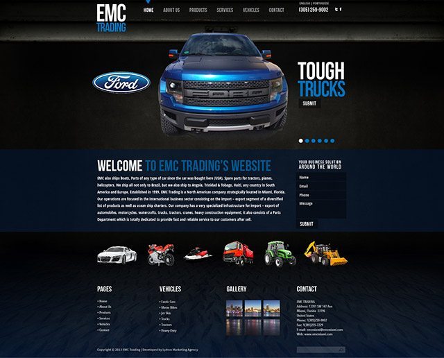 Import Export Company Website Design
