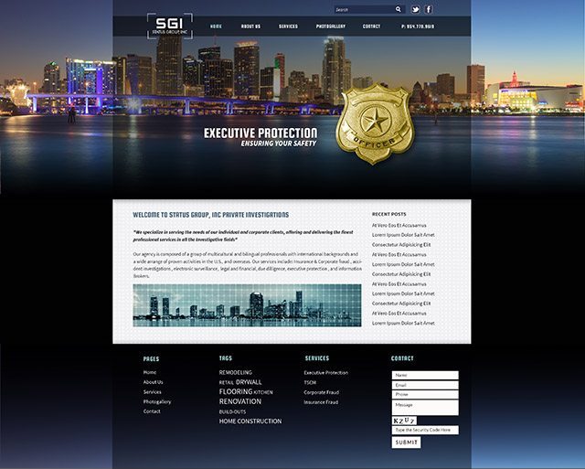 Security Company Website Design 2