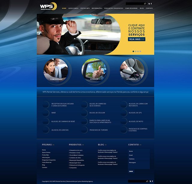Rental Car Company Website Design