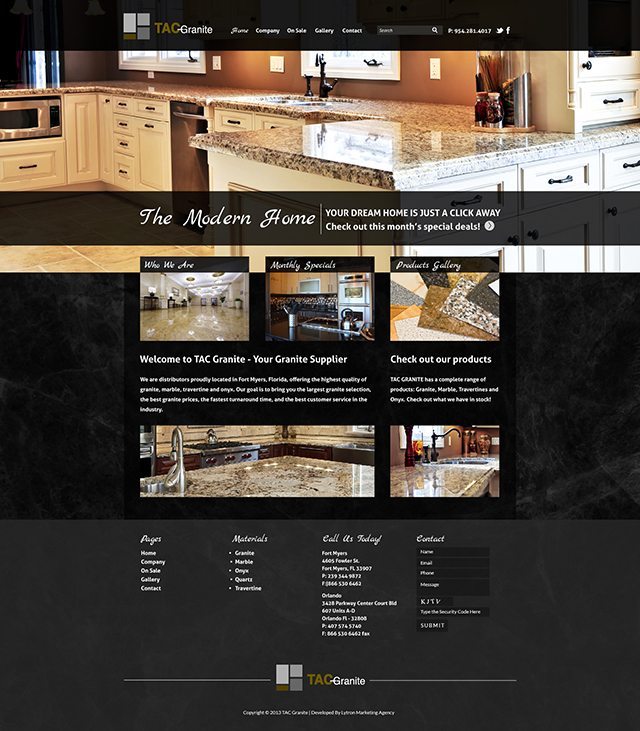 Granite Contractor Website Design – Fort Myers, Florida