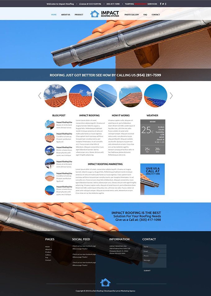 Roofing Company Website Design & Video