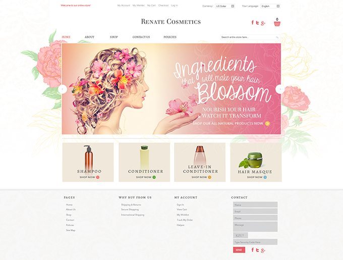Cosmetic Company Website Design & Video