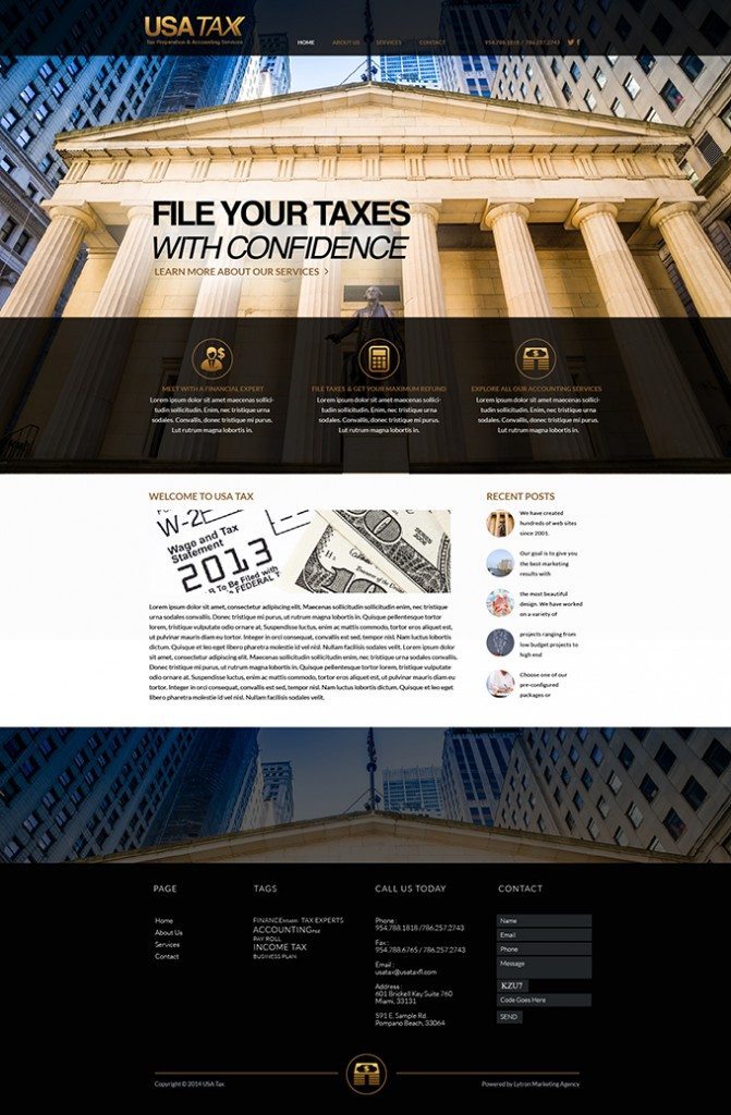 Tax Company Website Design & Video